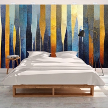 Wallpaper or wall mural modern painting with decoration textures