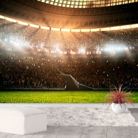 Wall mural or wallpaper soccer stadium tunnel lights