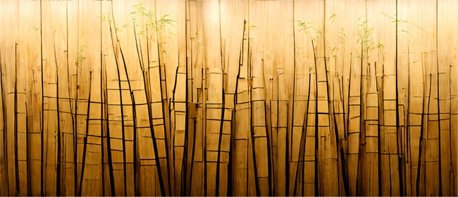 Wall Mural Bamboo wood texture 