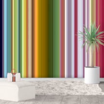 Defocused colorful vertical lines wallpaper or mural