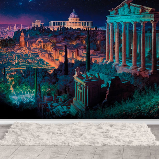 Skyline of Athens With Acropolis Hill Wallpaper Peel and Stick, Self  Adhesive, Wall Mural, Removable Wallpaper, Wall Decor - Etsy