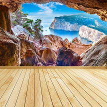 Wall mural or wallpaper mediterranean landscape sea and mountains