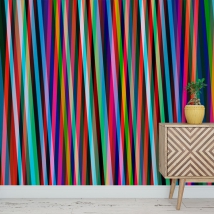 Wall mural or wallpaper background vertical lines modern color effect