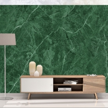 Wall mural or wallpaper emerald green marble background