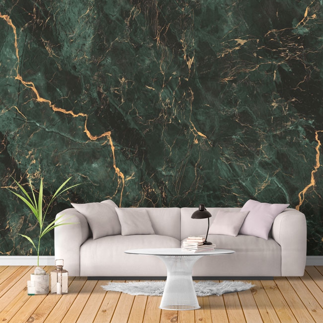 Black & gold Wallpaper bedroom marble Wall Mural + FREE Adhesive living  room