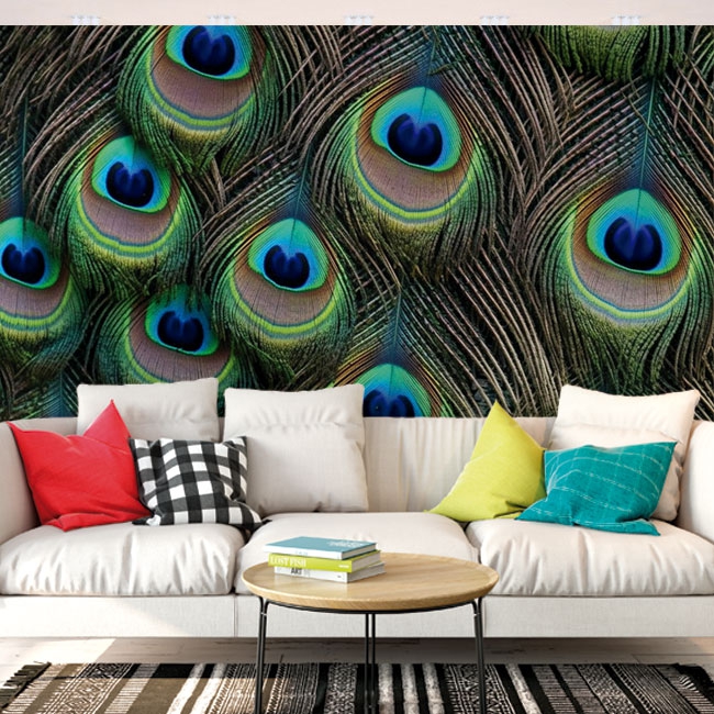 🥇 Wall or wallpaper texture fur pattern peacock decoration 🥇