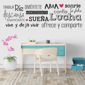 Wall stickers happy live phrases
