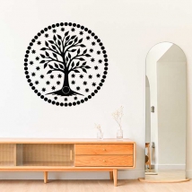 Life tree wall decals with stars