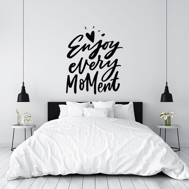 Slogan enjoy the moment or enjoy every moment. Vector design