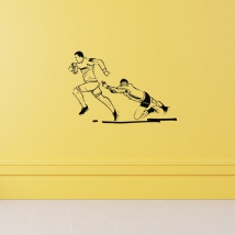 Vinyl stickers of rugby players