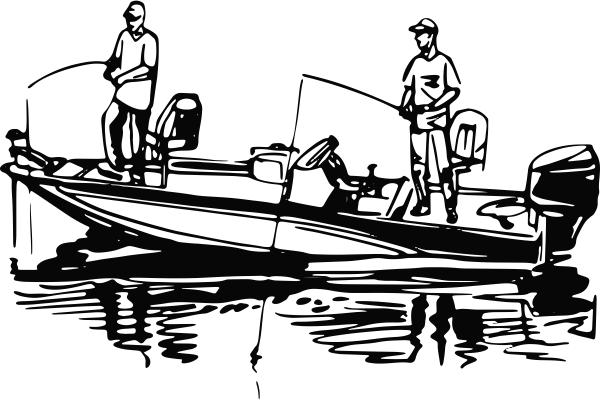 🥇 Vinyl stickers of fishermen on a boat 🥇