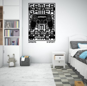 Decorative vinyl playstation gamer