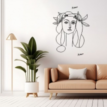 Adhesive vinyl sketch of picasso woman