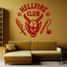 Decorative vinyl stickers club hellfire