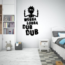 Vinyl stickers rick and morty phrase wubba lubba