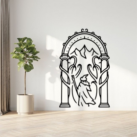 Vinyl stickers of gandalf doors of durin