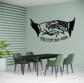 Vinyl stickers phrase trust no one