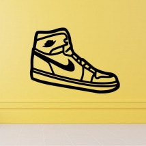 Adhesive vinyl silhouette of air jordan sneaker