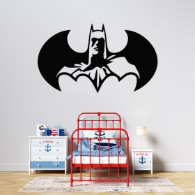 Adhesive vinyl batman symbol and face