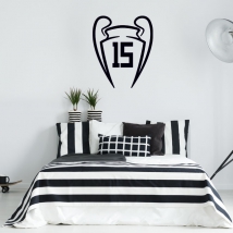 Decorative vinyls and stickers real madrid fifteen champions